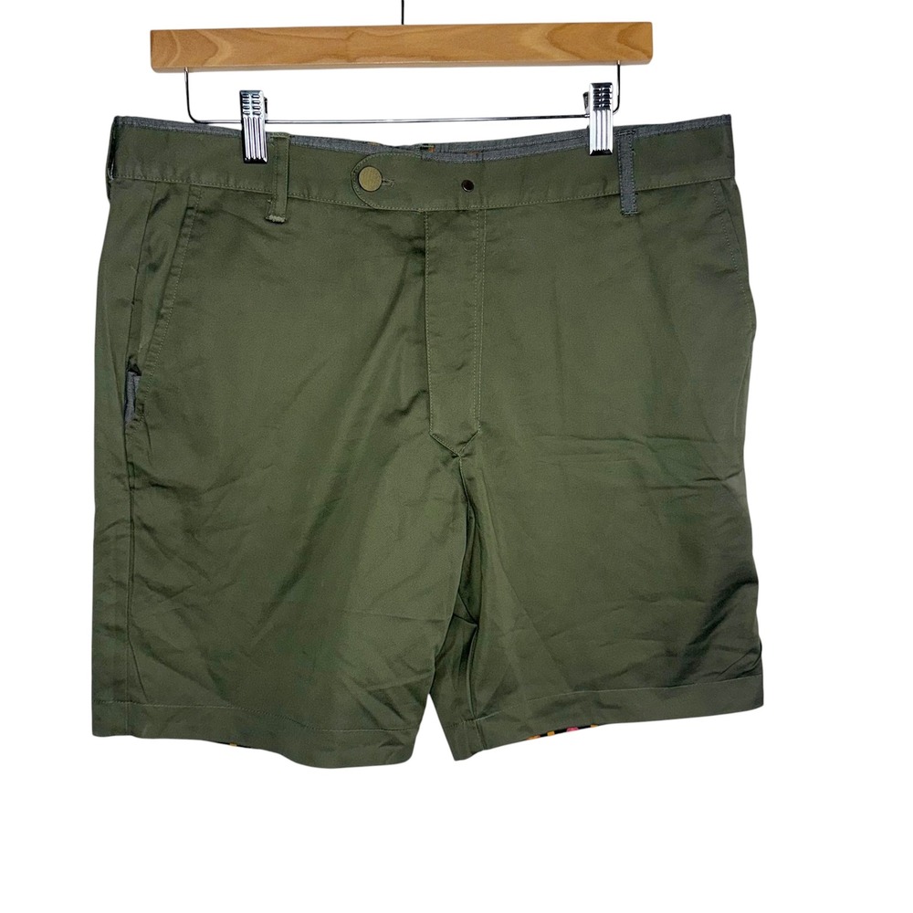 Descendant of Thieves Reversible Shorts Mens 33 Multicolor Olive EUC 22AS68X08M2 - Picture 4 of 7